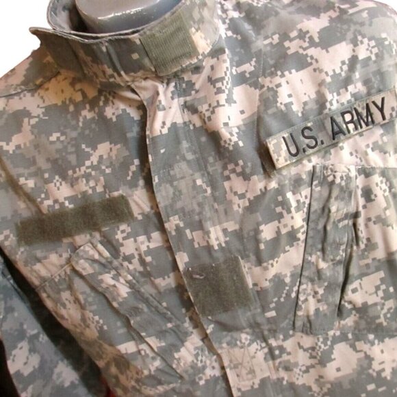 Medium X-Long U.S. Army Combat Uniform Jacket Digital Camo Ripstop Nylon Cotton - Picture 4 of 6